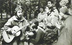 Second generation refuseniks � youth in the forest, near the railway station Vyapki of the Kazanskoy railway line, 1987.